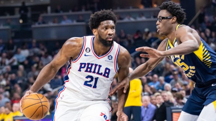 embiid-scores-42,-harden-has-20-assists,-sixers-beat-pacers-147-143